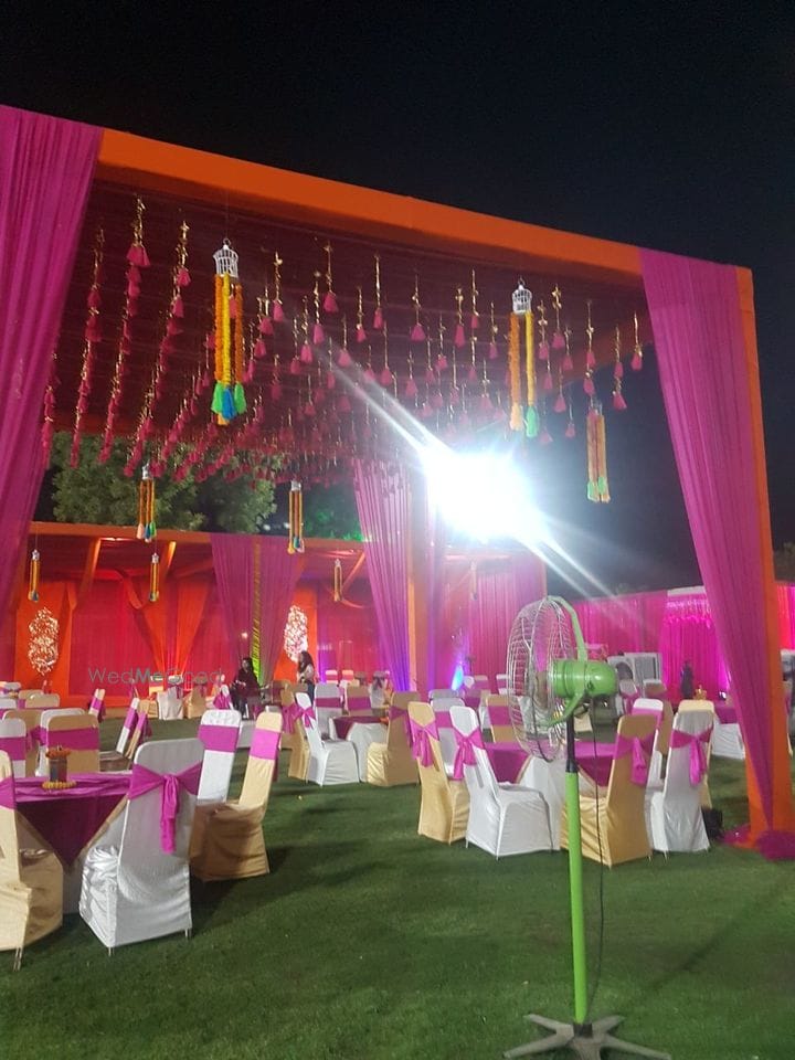 Outdoor reception setup